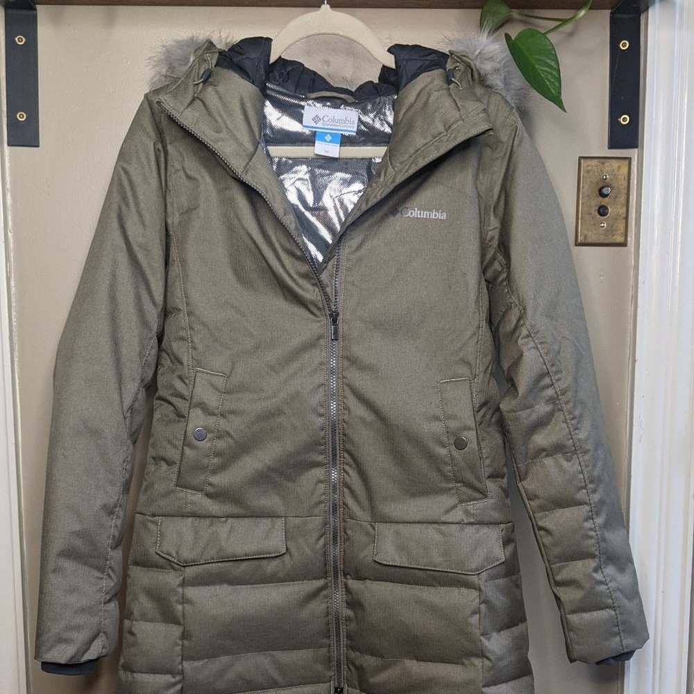 Columbia Sportswear Olive Green Jacket ~ Omni-heat Reflective and new! XS